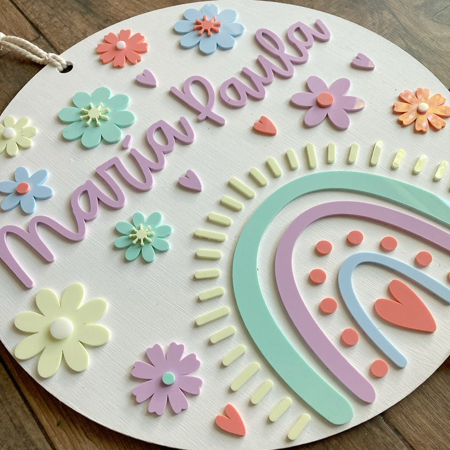 Letrero Arcoíris Blanco