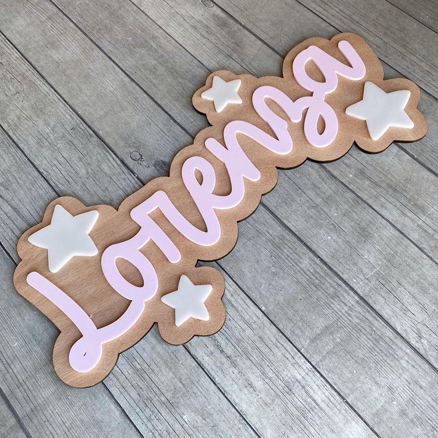 Letrero Nombre con Acrilico