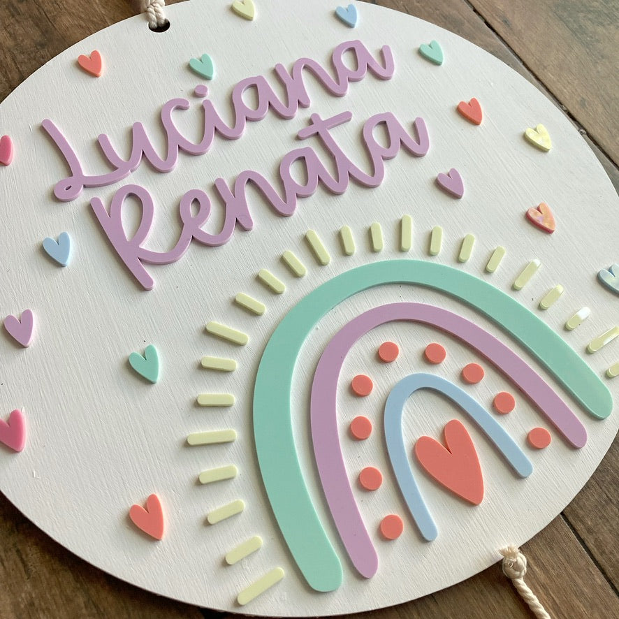 Letrero Arcoíris Blanco