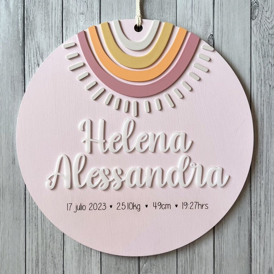 Letrero Arcoíris Boho