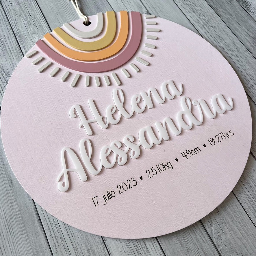 Letrero Arcoíris Boho