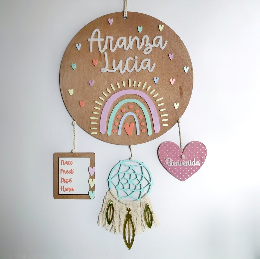 Letrero Arcoíris con Atrapasueños