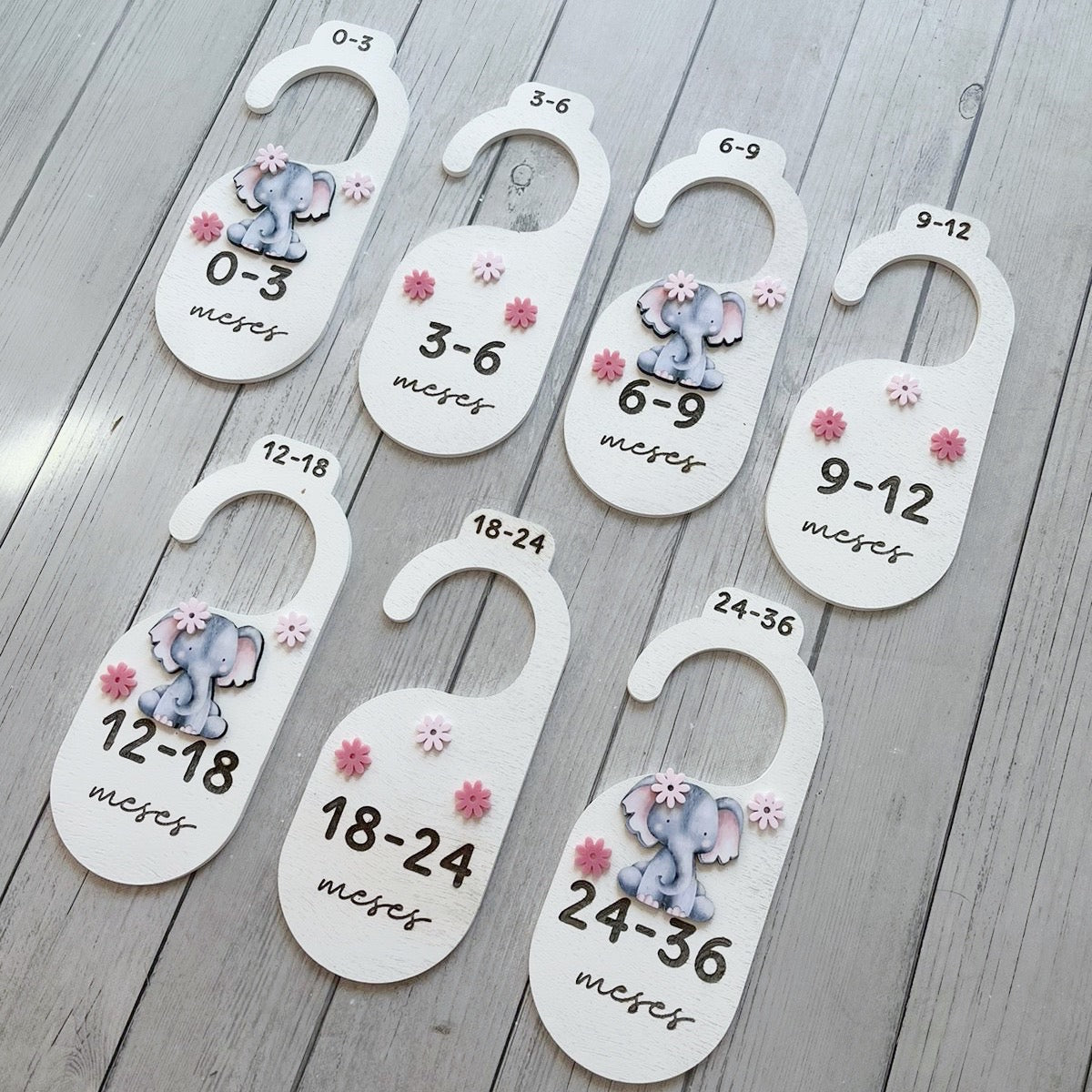Separadores Baby Elephant con flores