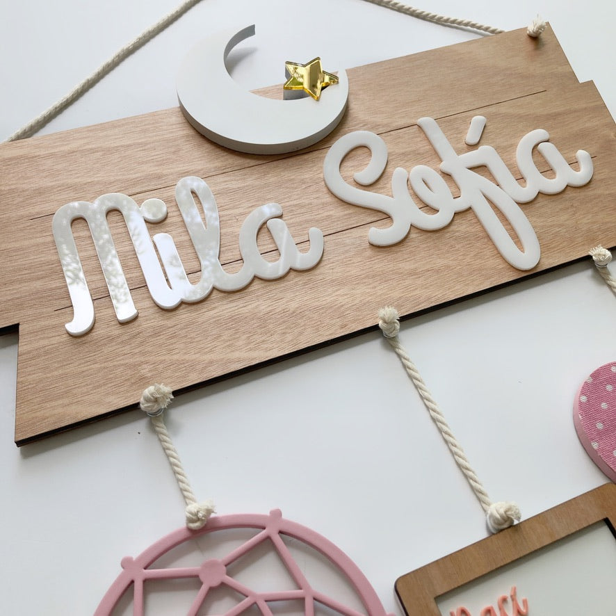 Letrero Luna Rectangular