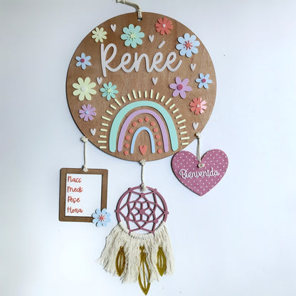 Letrero Arcoíris con Atrapasueños