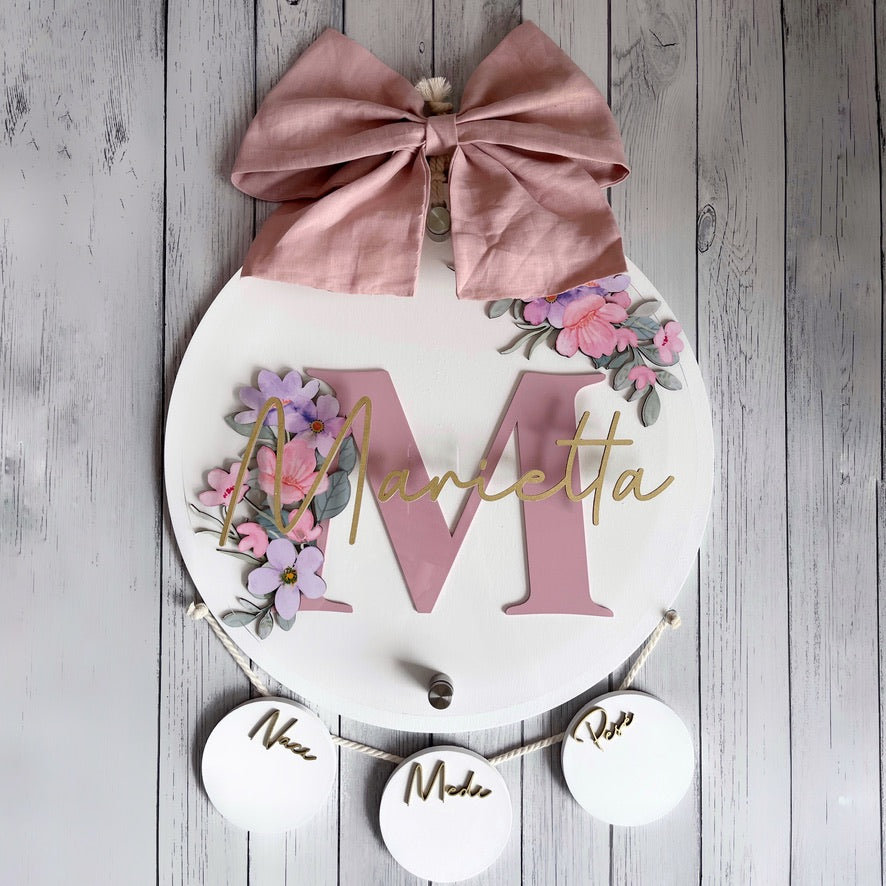 Letrero Flores con Frente Acrílico – macidesignmx