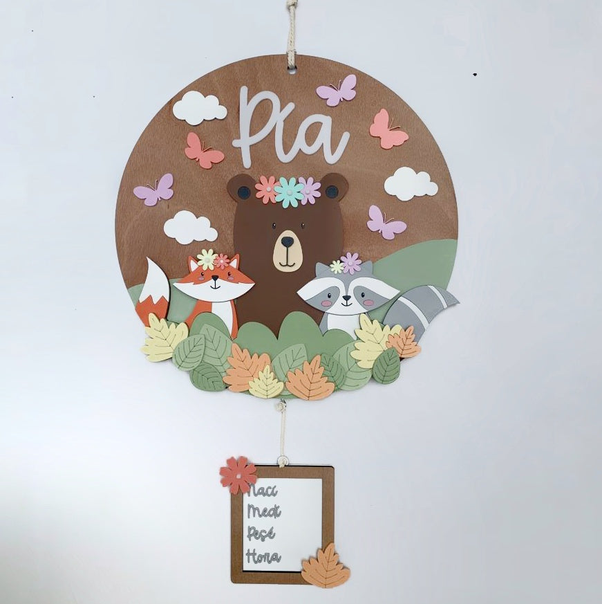 Letrero Animalitos del Bosque