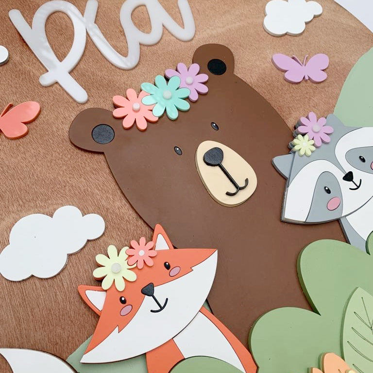 Letrero Animalitos del Bosque