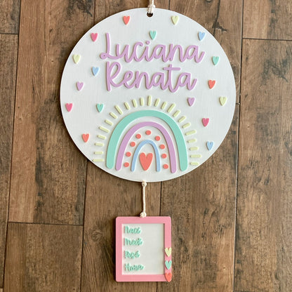 Letrero Arcoíris Blanco