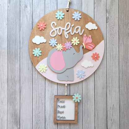 Letrero Elefantita Mariposa