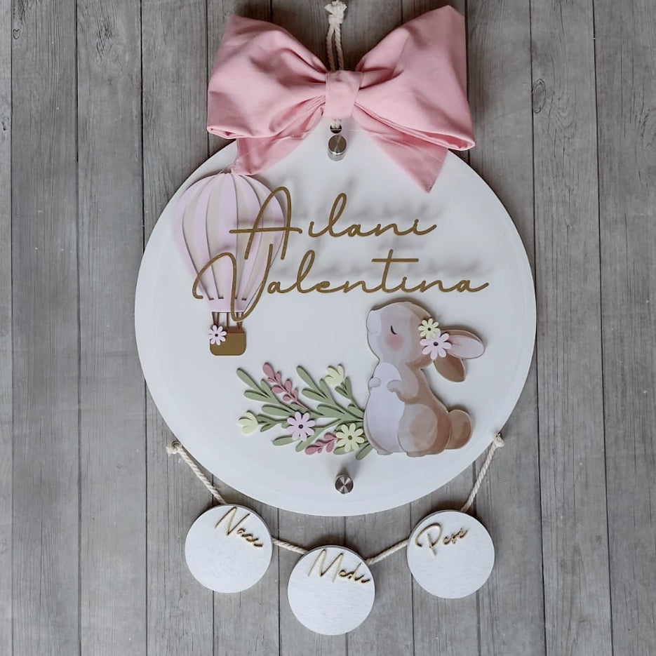 Letrero Coneja con globo