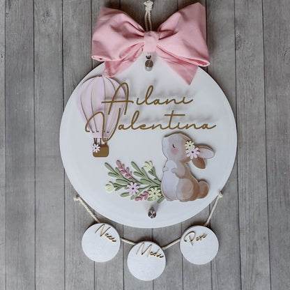 Letrero Coneja con globo