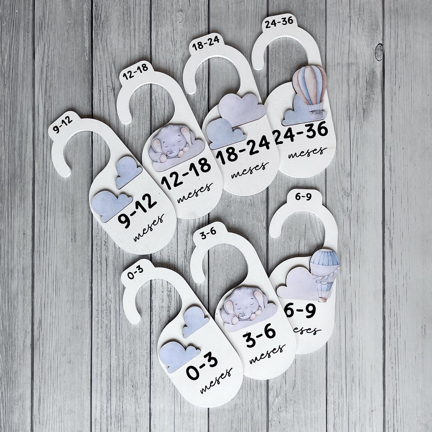 Separadores Elefante con nubes