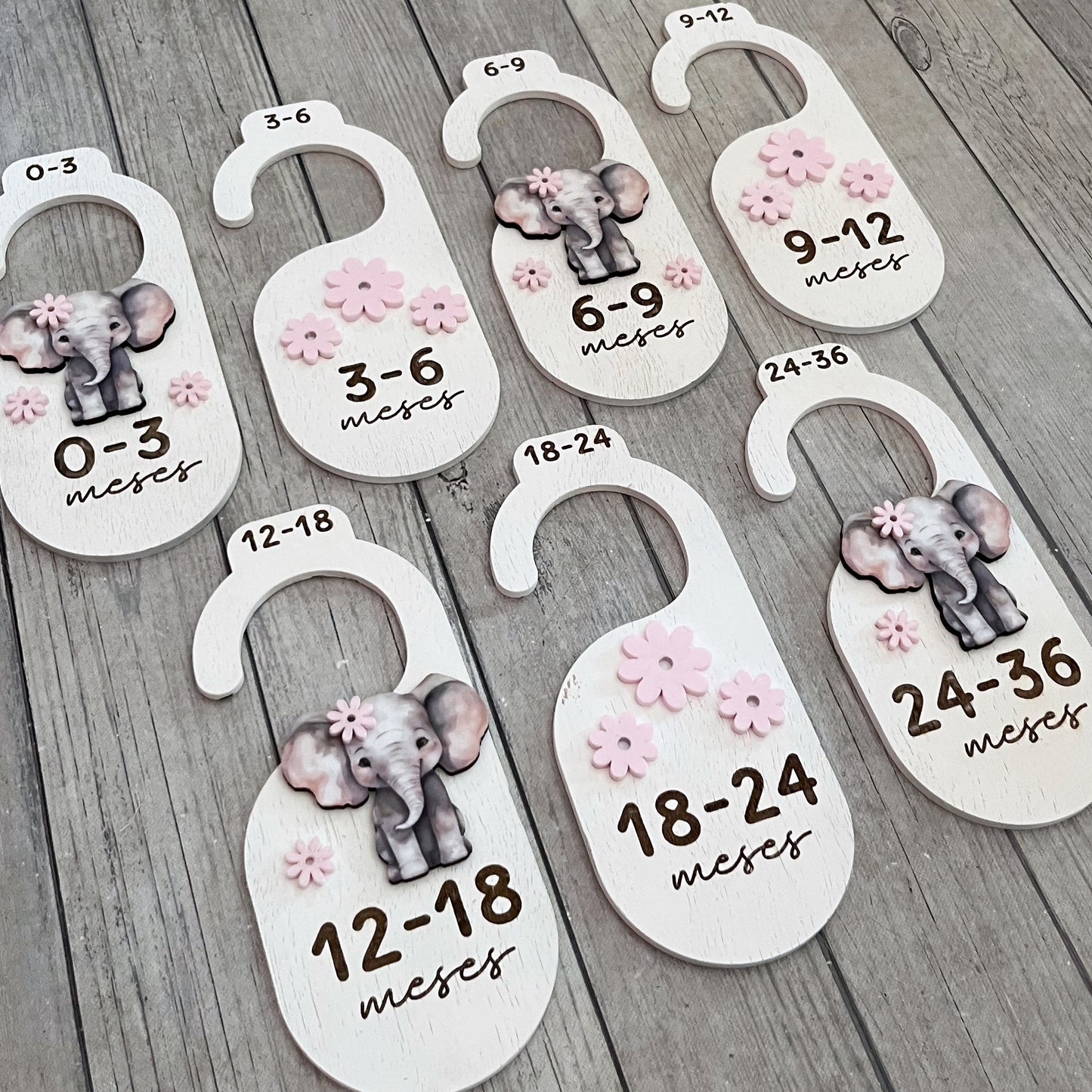 Separadores Elefante con flores