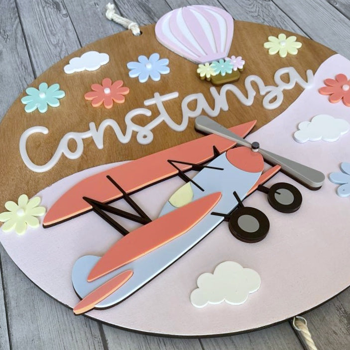 Letrero Avioneta y Globo