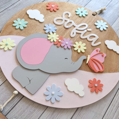 Letrero Elefantita Mariposa